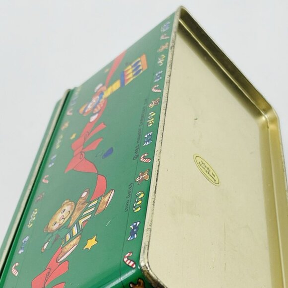 Vintage 1982 Lynn Gates Christmas Santa Tin Box Storage Rectangular Canister Lid - Picture 11 of 12